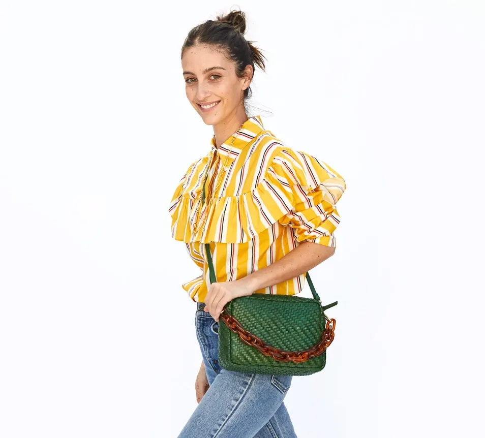 Evergreen Woven Crossbody