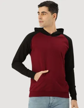 Everyday Maroon Vibes: Kangaroo Pocket Pullover Sweatshirt