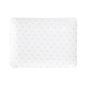 Fabric Tray Small Heart Grey