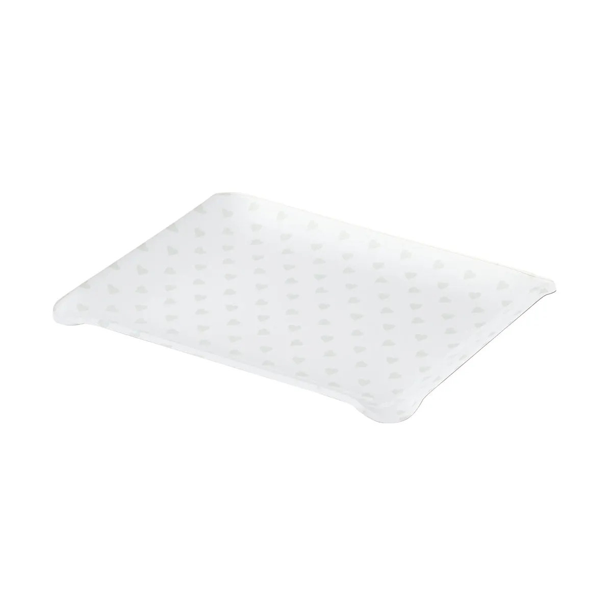 Fabric Tray Small Heart Grey