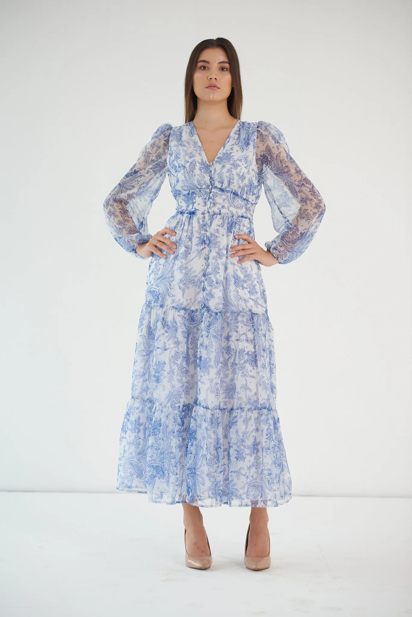 FEEL THE CALM - Georgette maxi dress