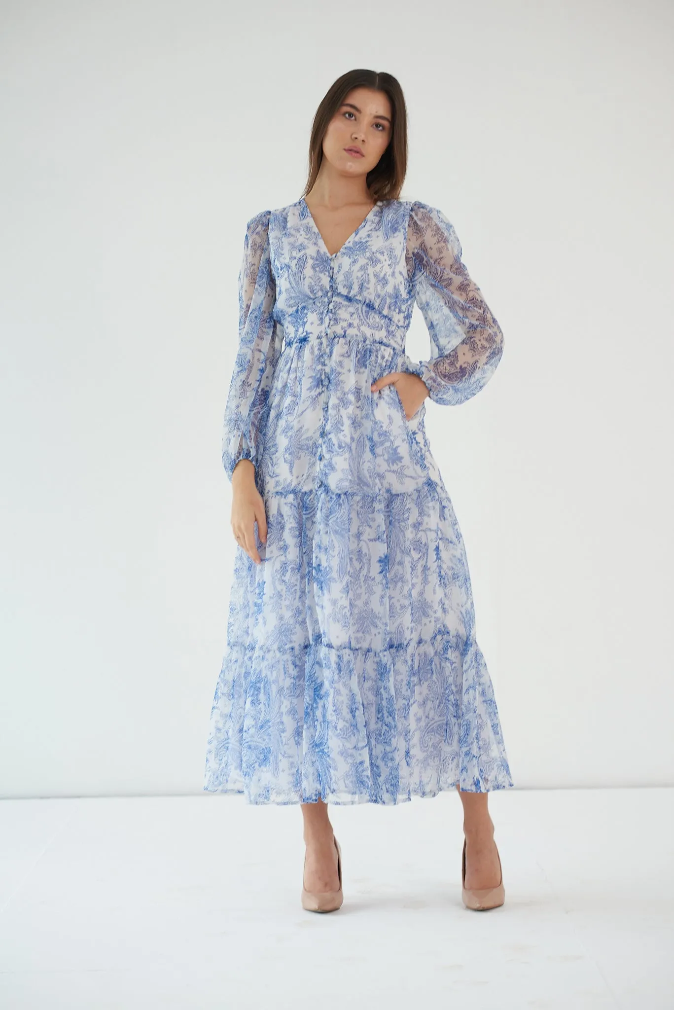 FEEL THE CALM - Georgette maxi dress