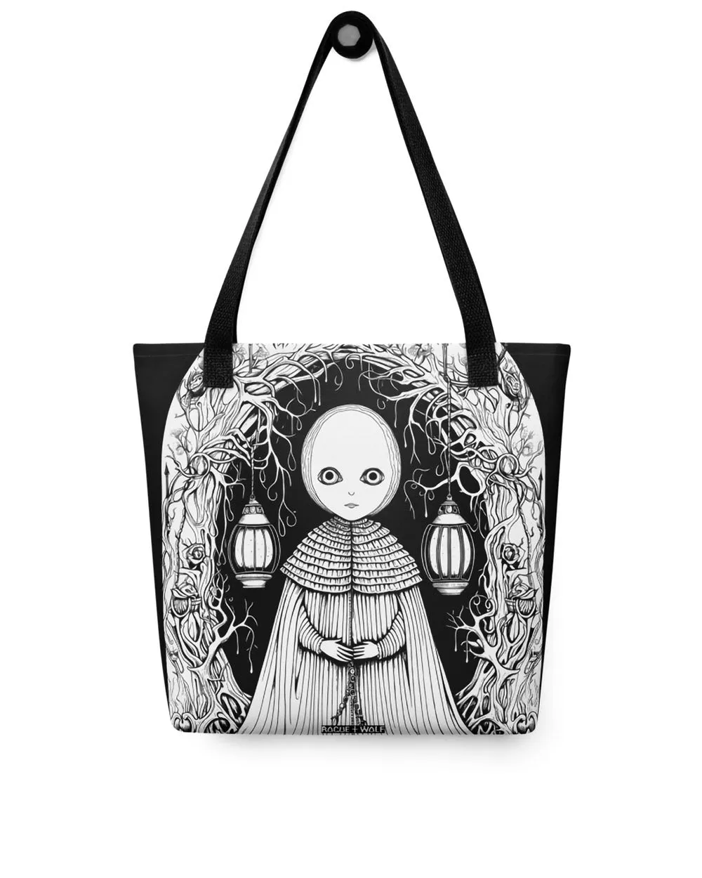 Feeling Lost Vegan Tote Bag - Goth Accessories Witchy Alt Style Large Foldable Tote for All