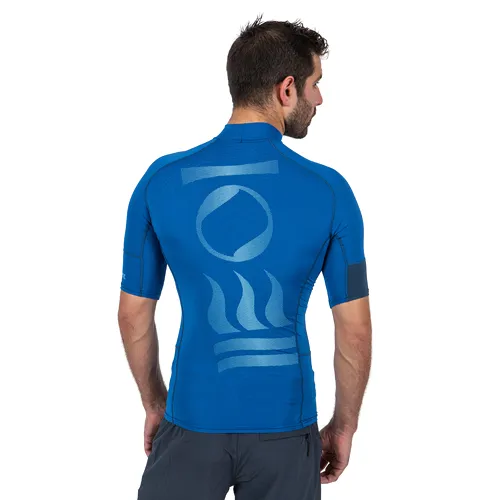 Fourth Element Men's Ocean Positive Short Sleeve Hydroskin Rash Vest - Scuba Blue