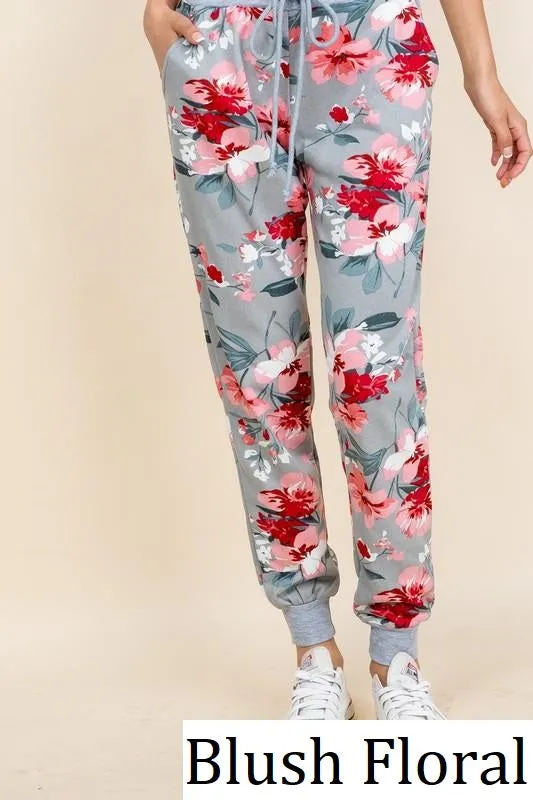 French Terry Floral Joggers*