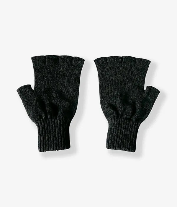 FUMIKA_UCHIDA/SHETLAND FINGERLESS GLOVES (BLACK)