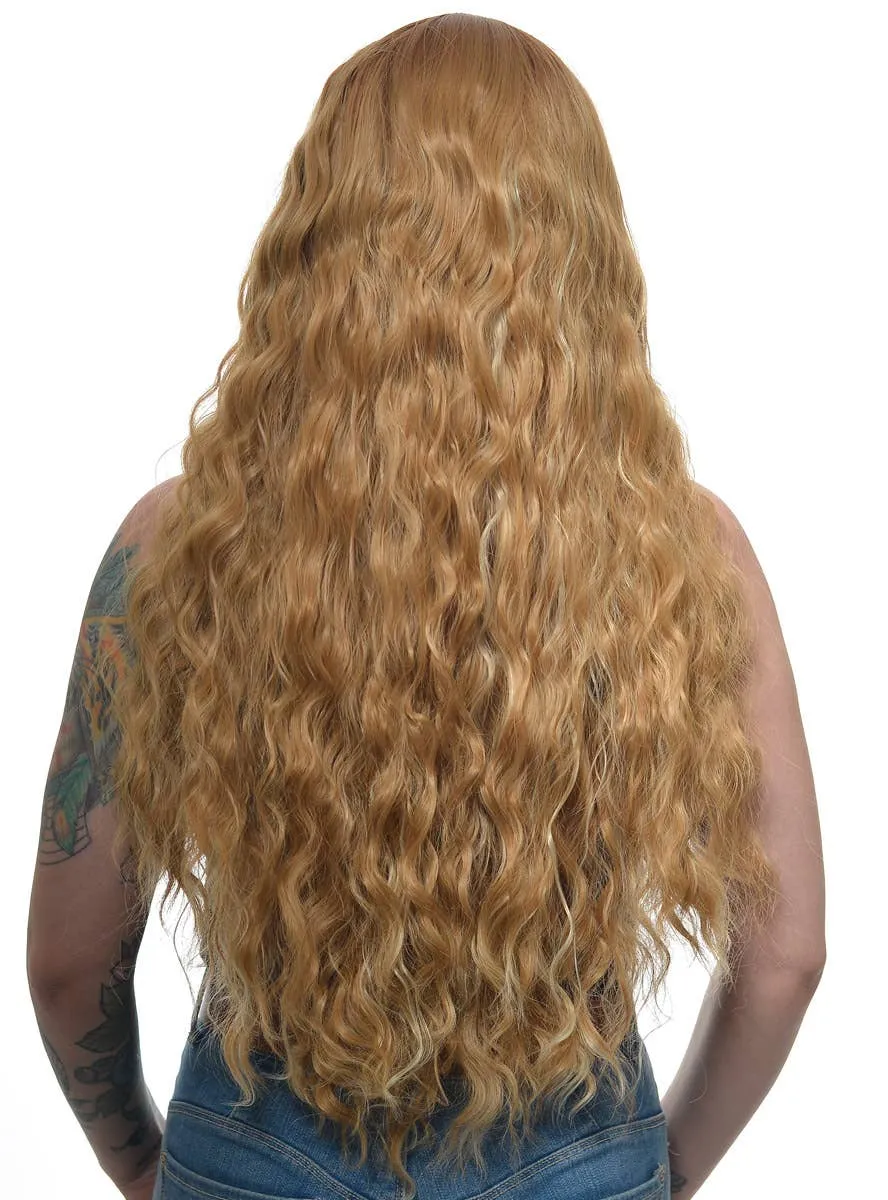 Ginger Blonde Long Natural Wavy Lace Front Fashion Wig