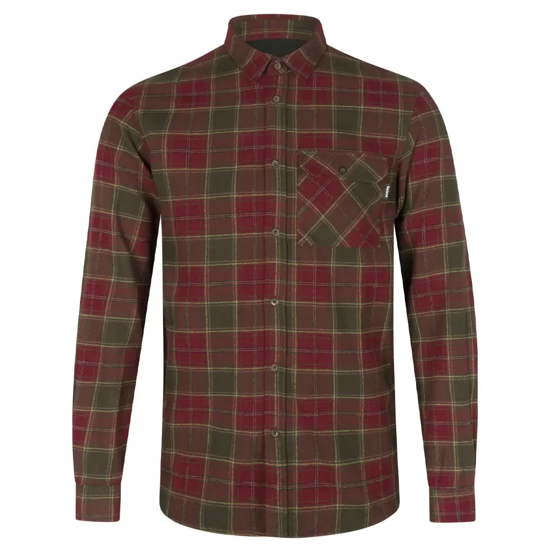 Glen Flannel Shirt - Red Forest Check by Seeland