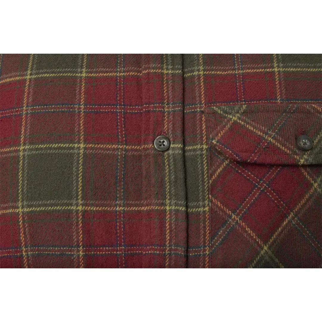 Glen Flannel Shirt - Red Forest Check by Seeland