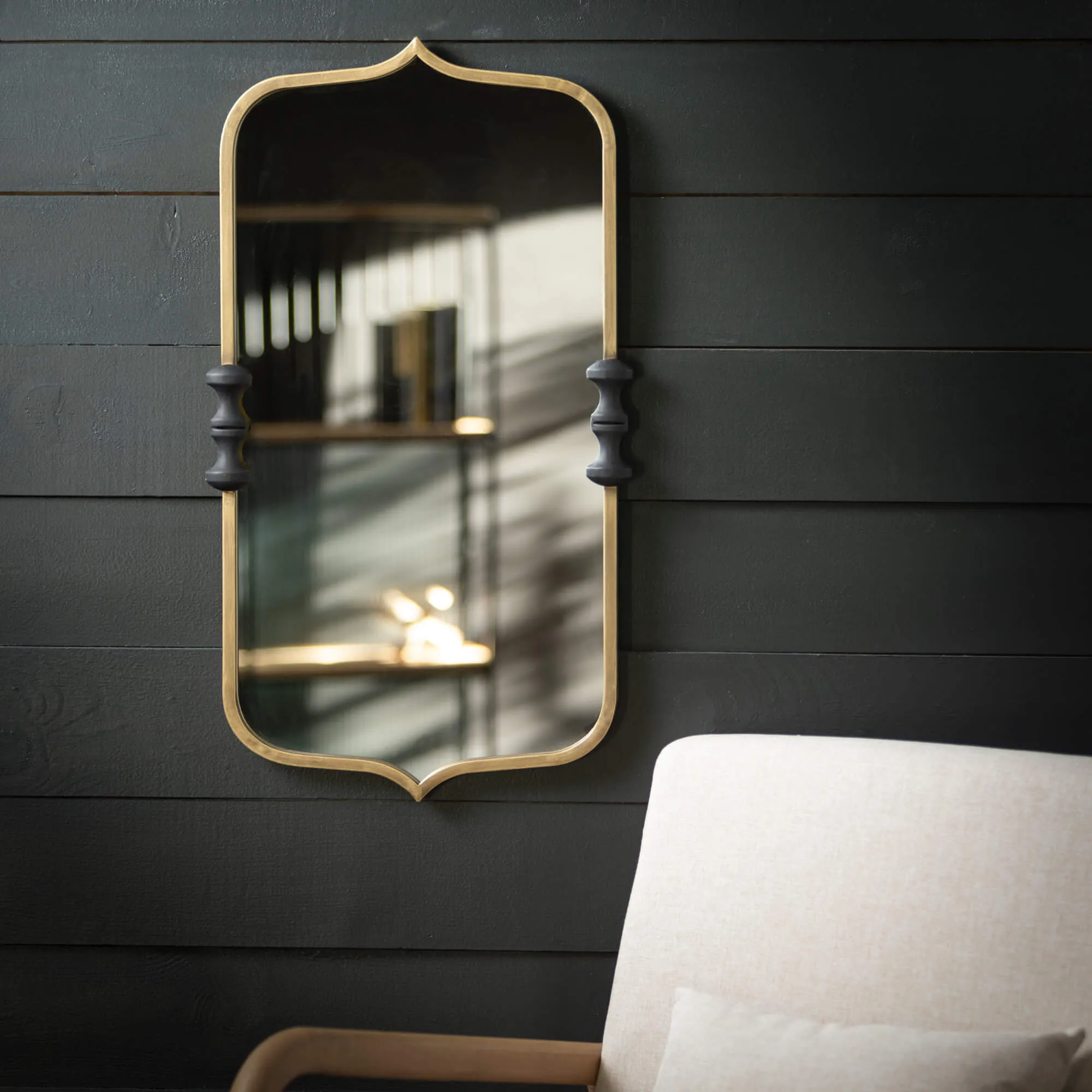 Gold and Black Wall Mirror