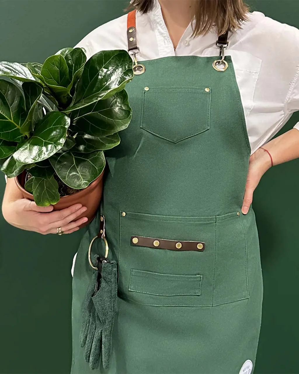 Green Gardening Apron