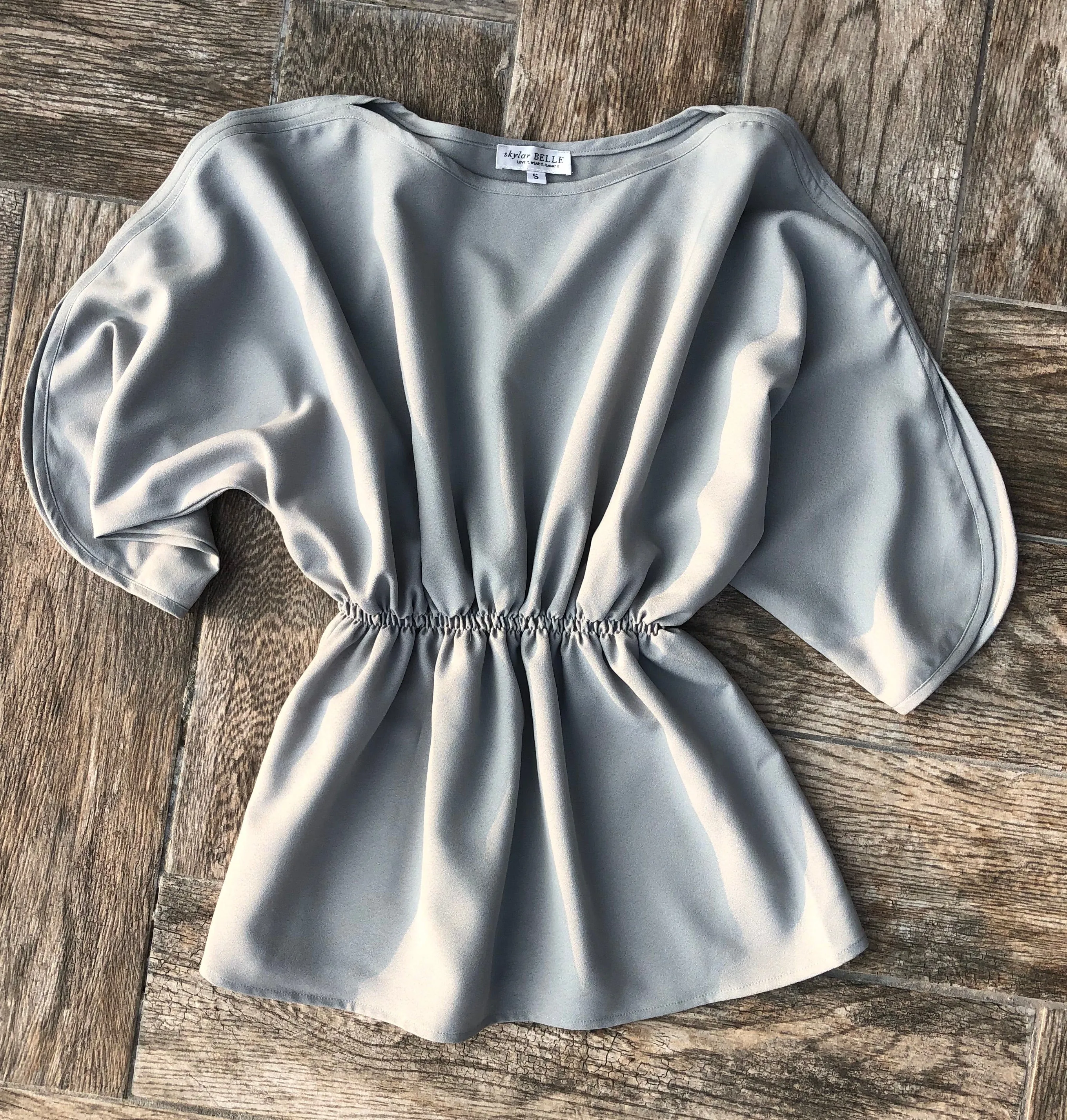 Grey Peplum