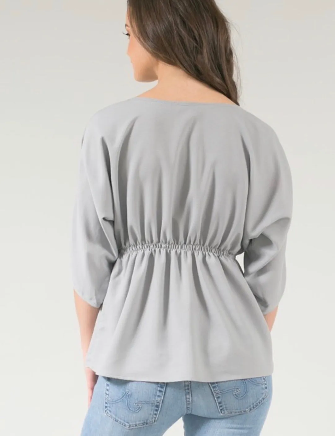 Grey Peplum