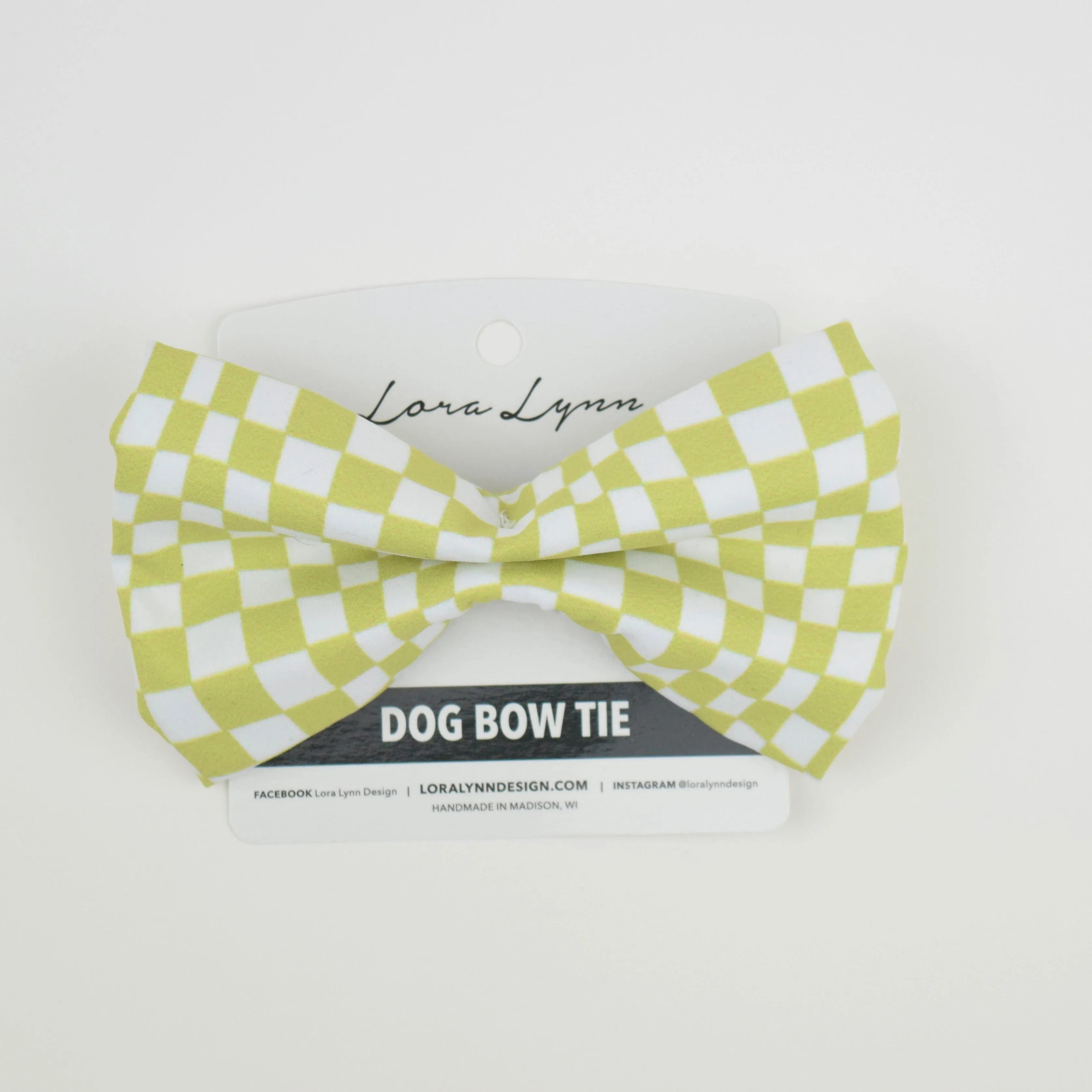 Groovy Funk Tie Dye - Funky Green dog bow tie