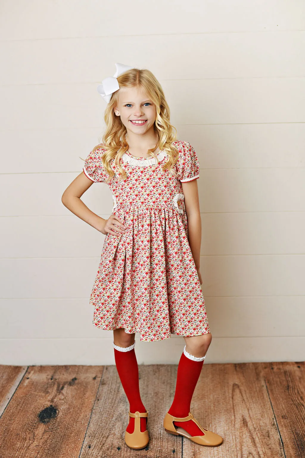 Gwen Eyelet trim dress