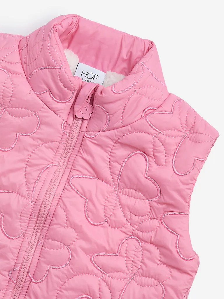 HOP Kids Pink Quilted Puffer Jacket