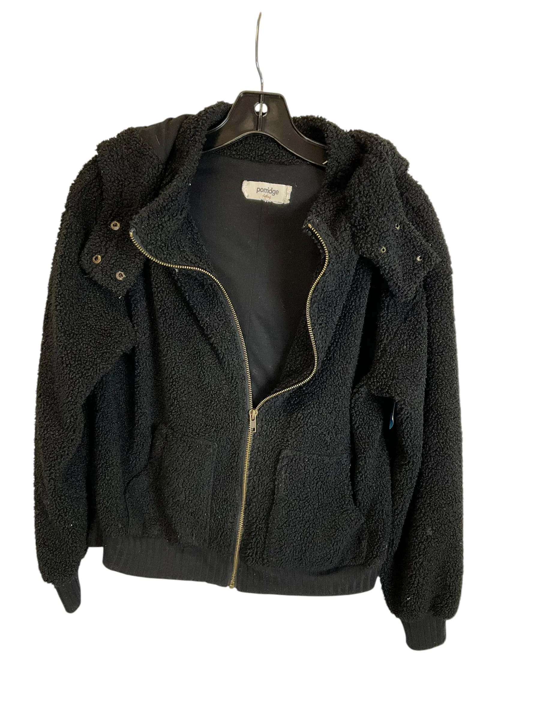 Jacket Faux Fur & Sherpa By Porridge In Black, Size: S