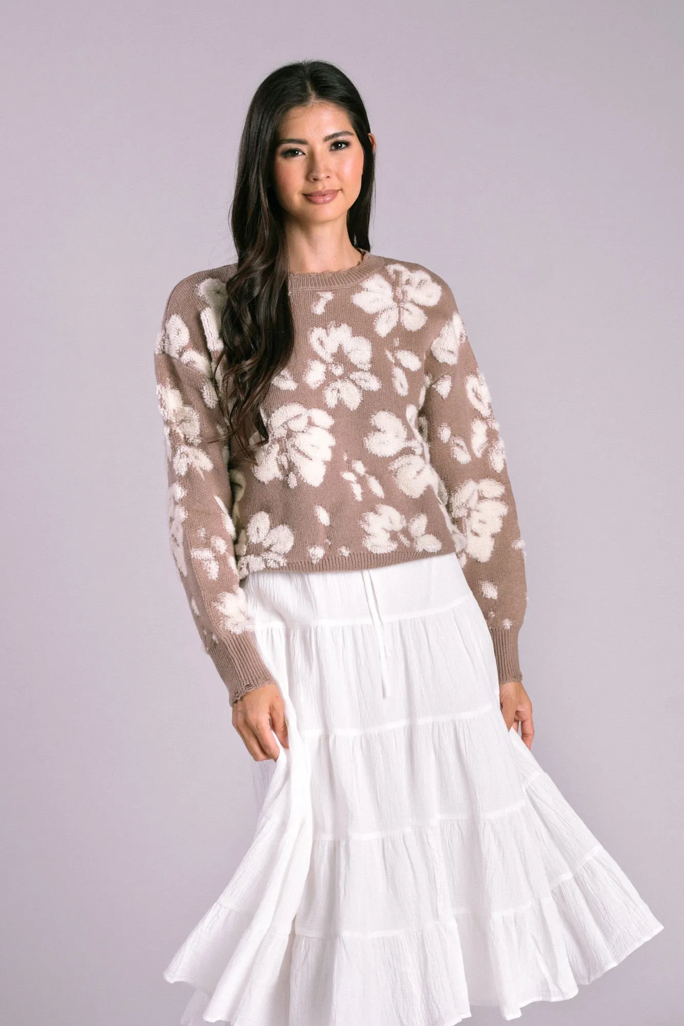 Jojo Floral Knit Sweater