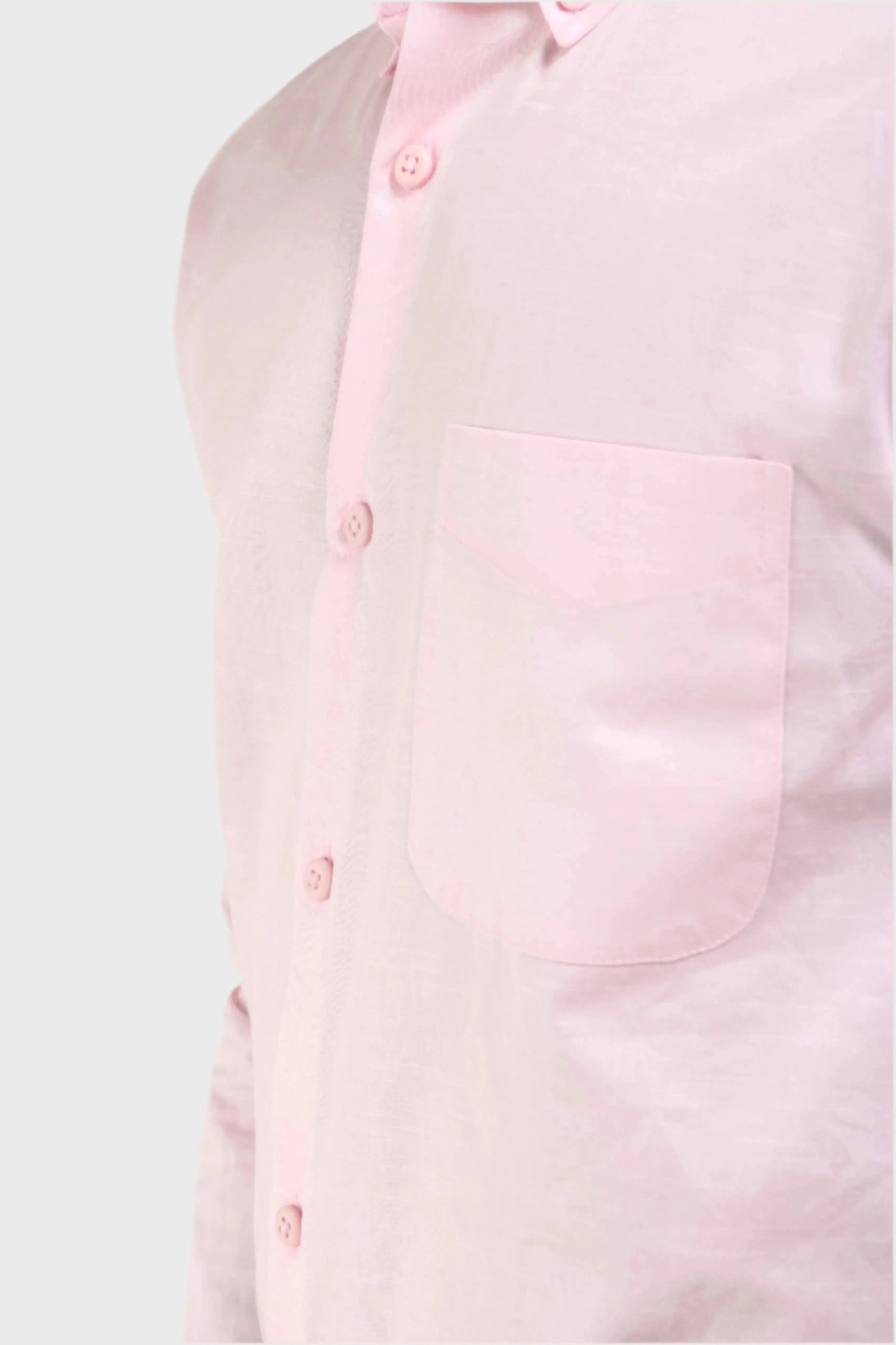 JONESBURG MENS BABY PINK SATIN SLUB SLIM FIT SEMI FORMAL SHIRT