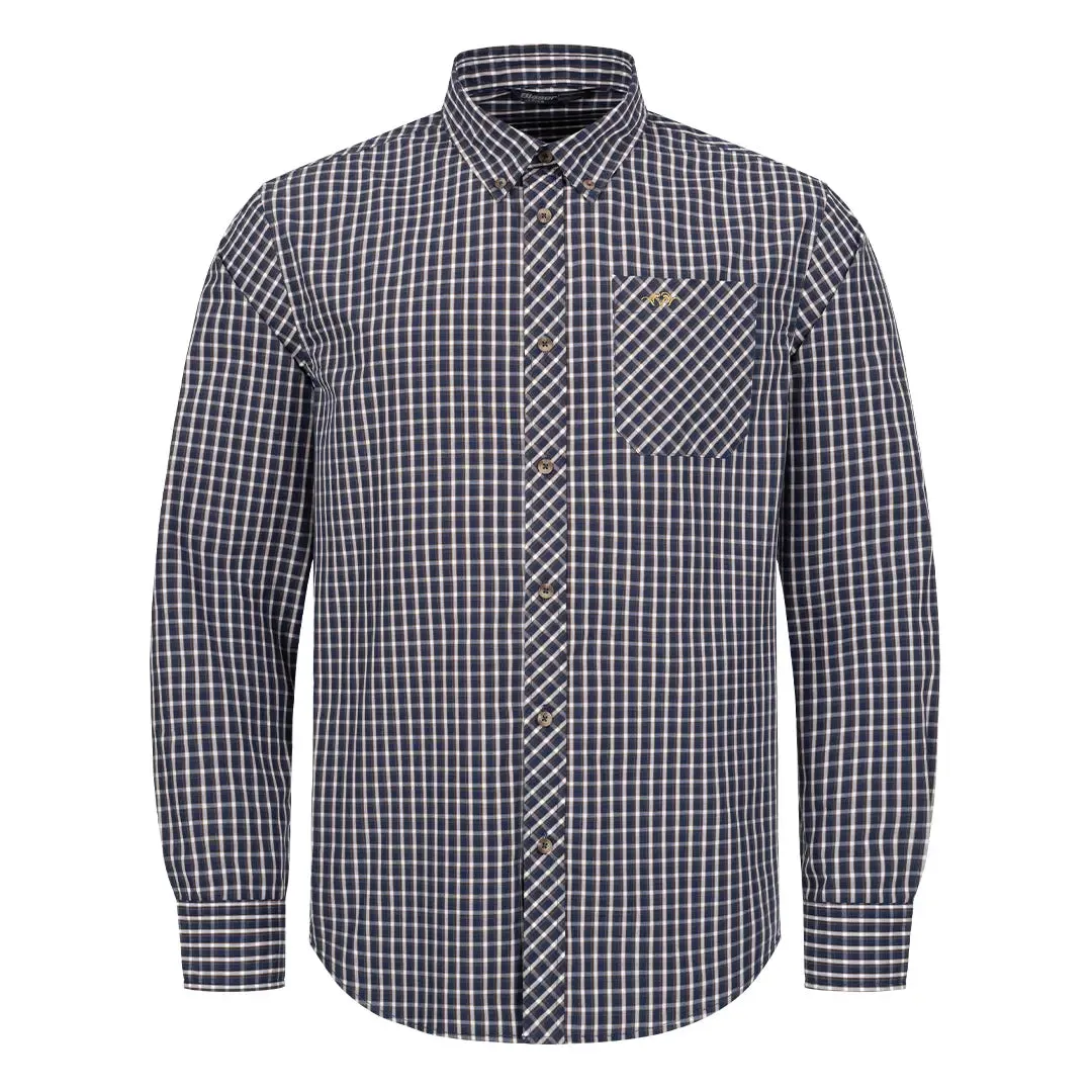 Juan Shirt - Dark Blue/White Checked by Blaser