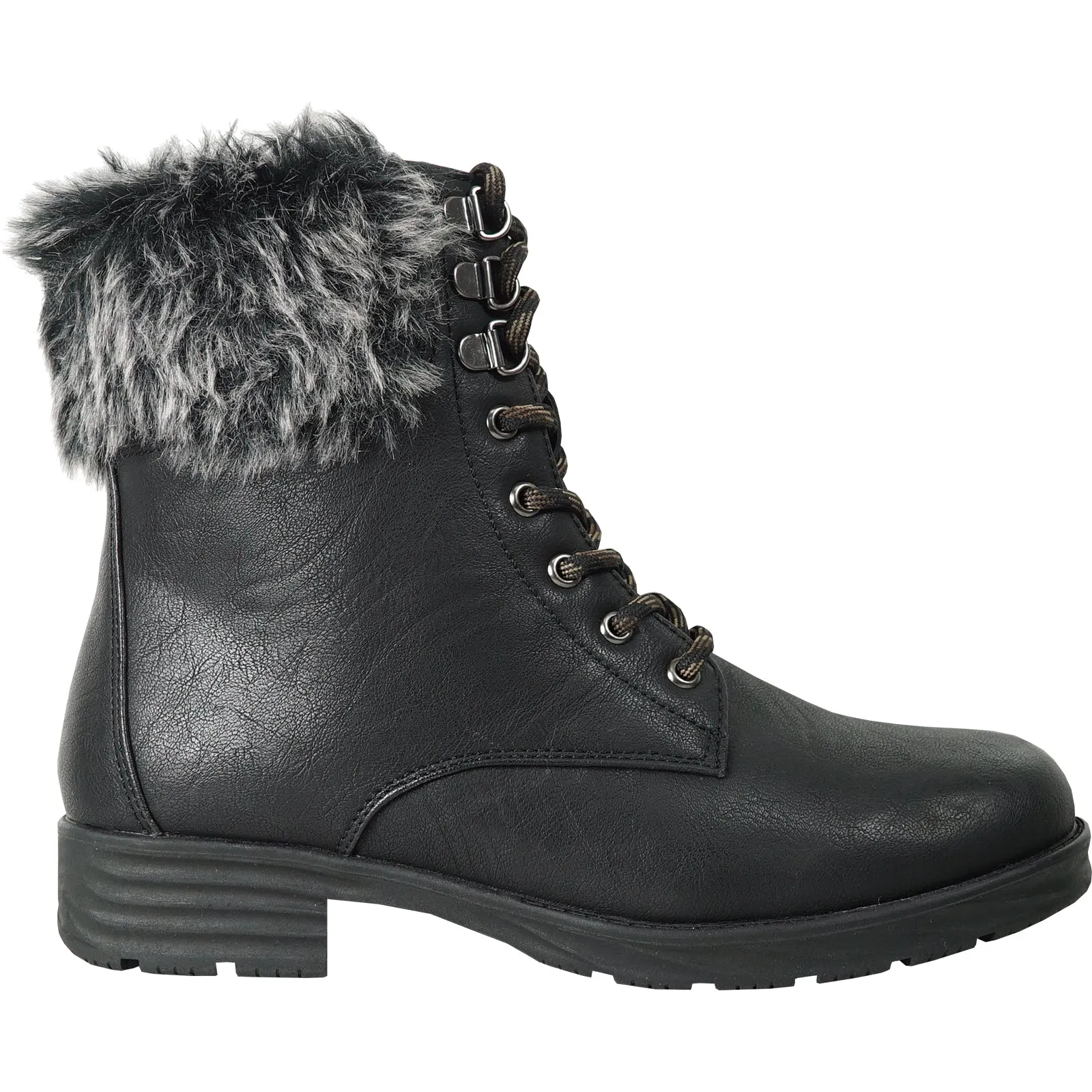 KOZI Canada Waterproof Women Boot WILLOW Ankle Winter Fur Casual Boot Black