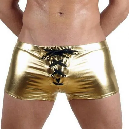 Lace Up Shiny Patent Leather Boxer