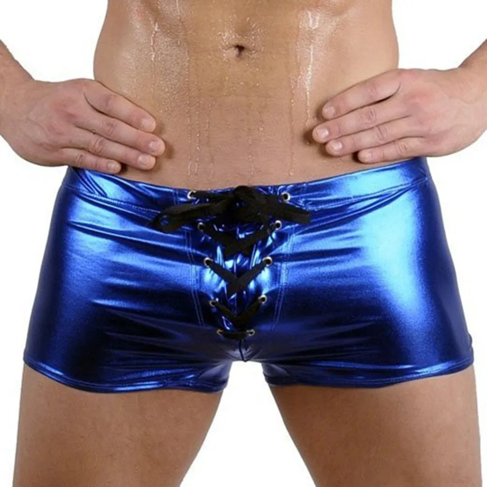 Lace Up Shiny Patent Leather Boxer