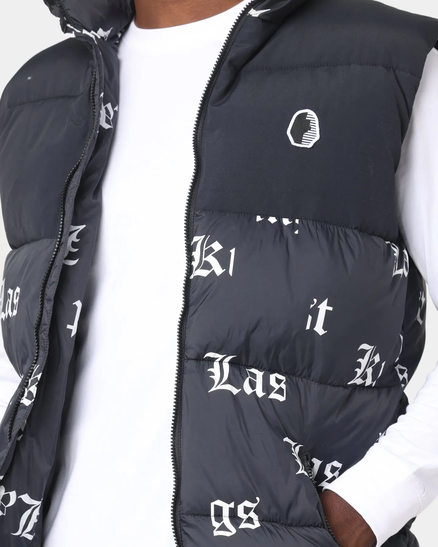 Last Kings Fragment Puffer Vest Black