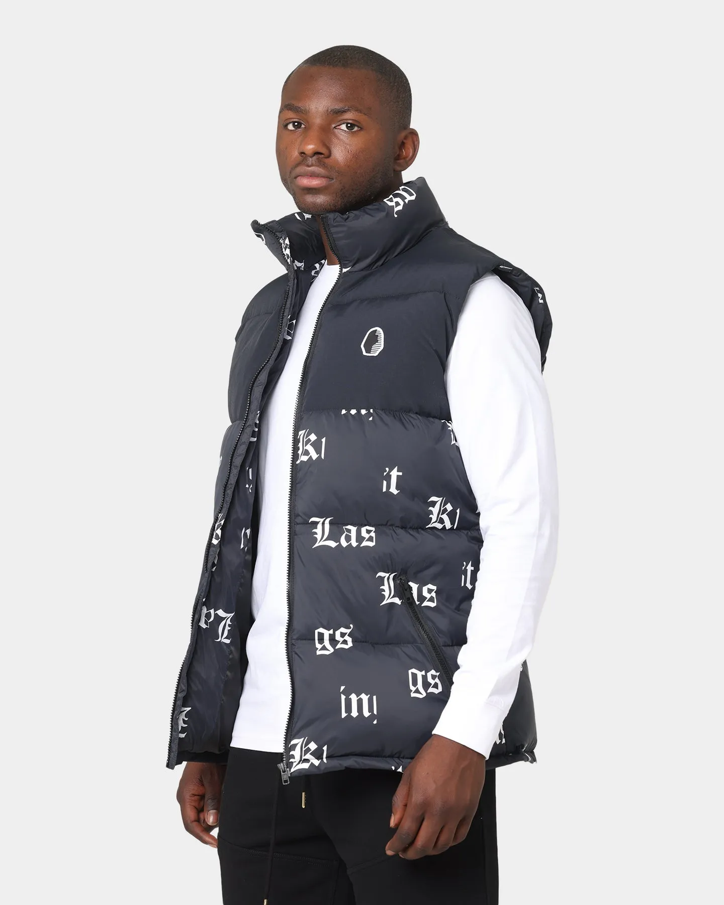 Last Kings Fragment Puffer Vest Black