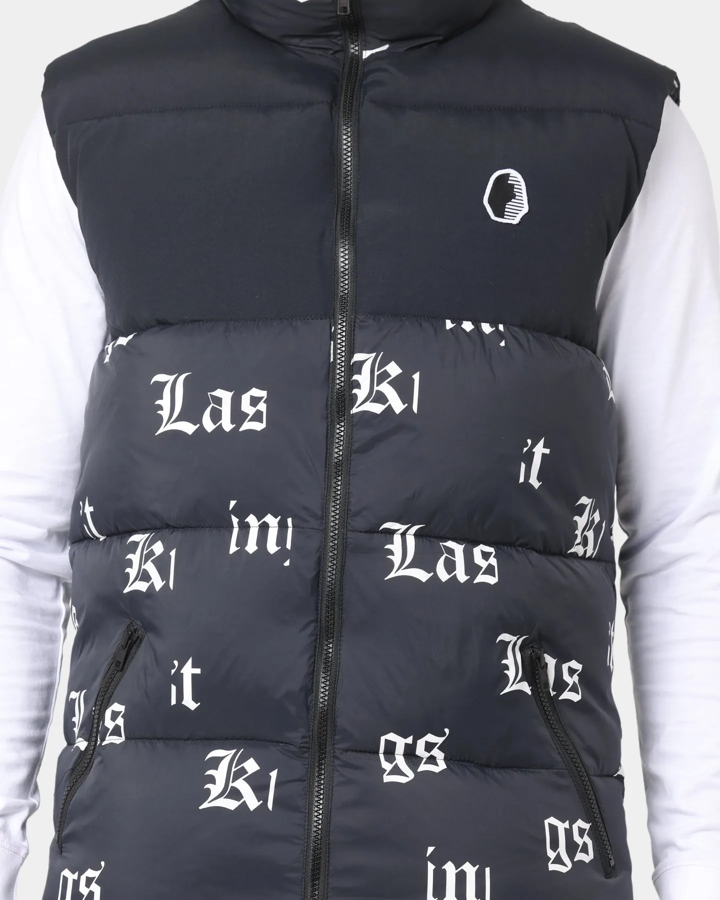 Last Kings Fragment Puffer Vest Black