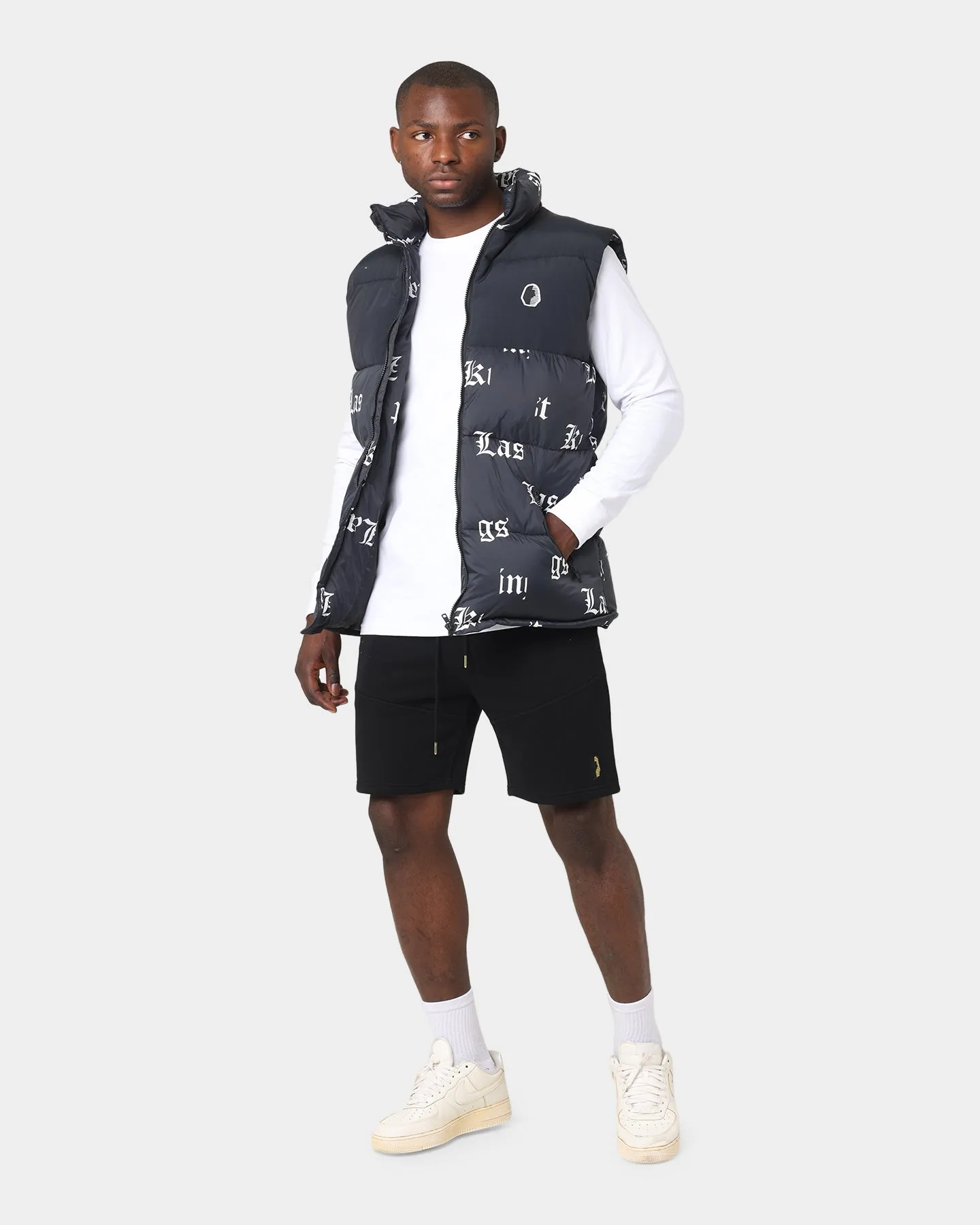 Last Kings Fragment Puffer Vest Black