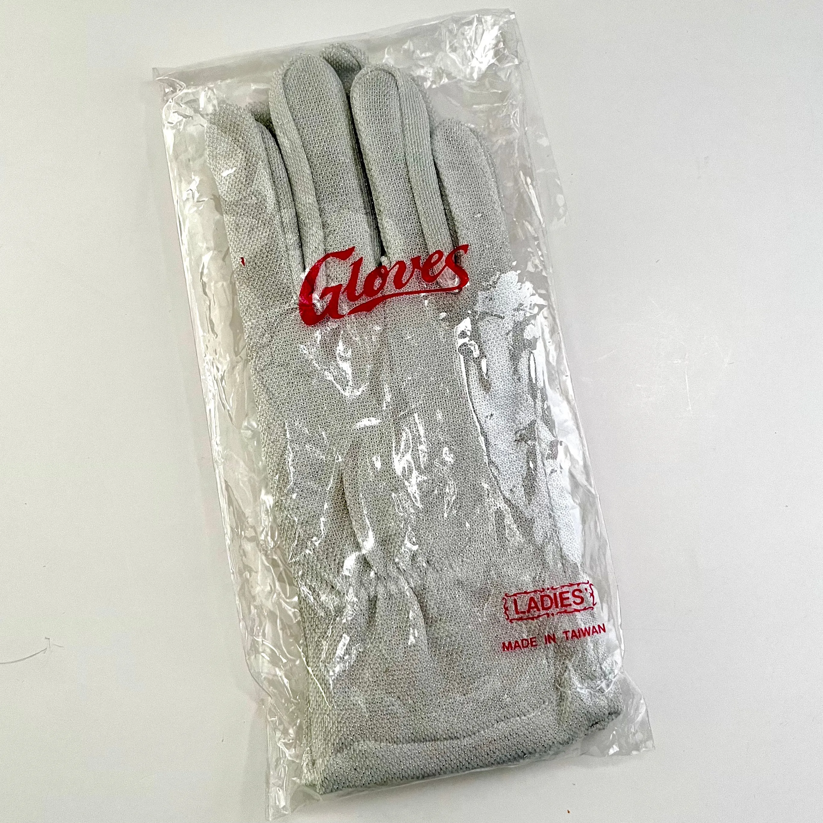 Late 70s/ Early 80s Metallic Silver Stretch Gloves