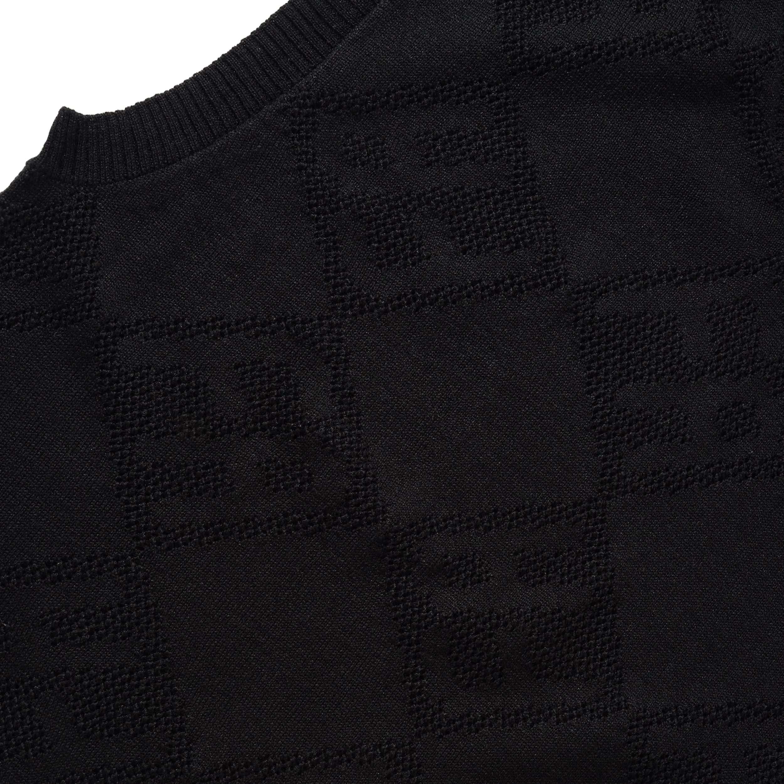 Letter Square Vest, Black