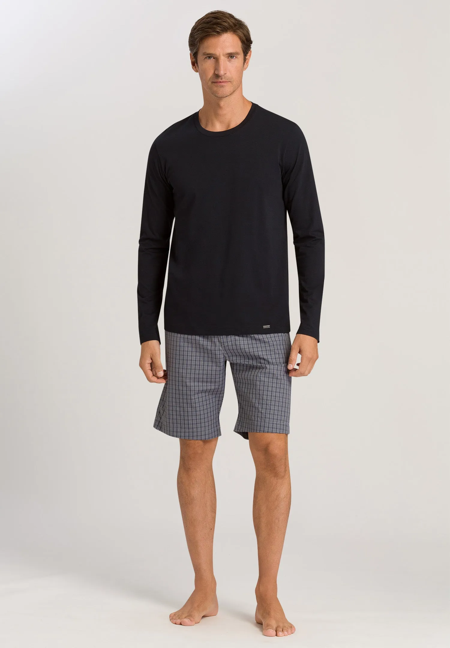 Living Shirts Cotton Crew Neck Top | Black 75053-019