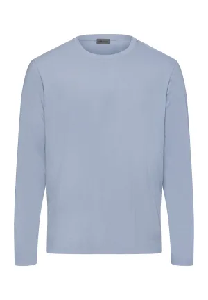 Living Shirts Cotton Crew Neck Top | Blue Dye 75053-2532