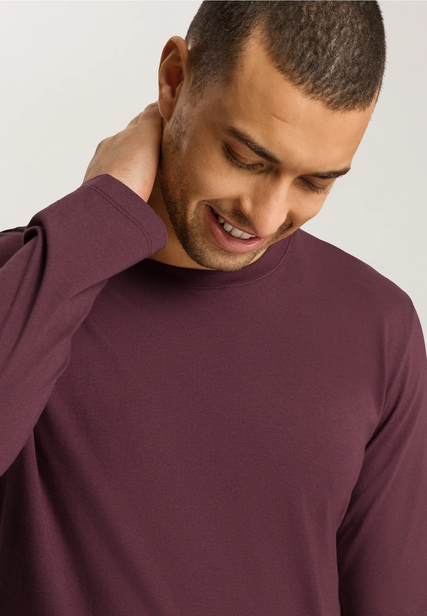 Living Shirts Cotton Crew Neck Top | Dark Chocolate 75053-2792