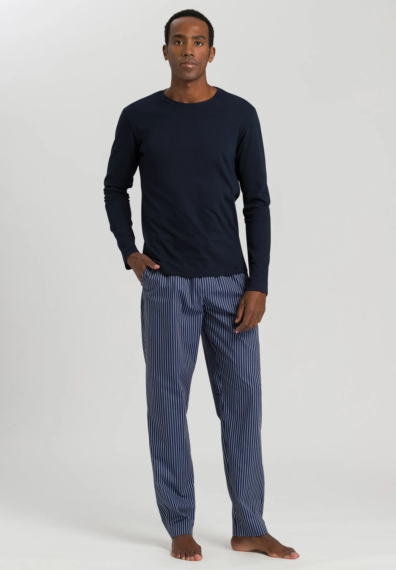 Living Shirts Cotton Crew Neck Top | Deep Navy 75053-1610