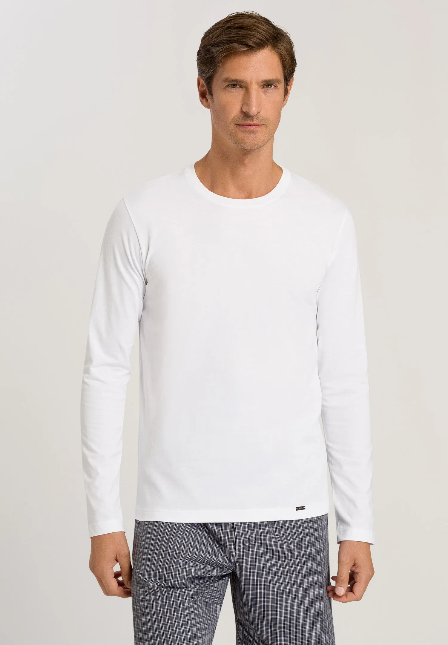 Living Shirts Cotton Crew Neck Top | White 75053-101