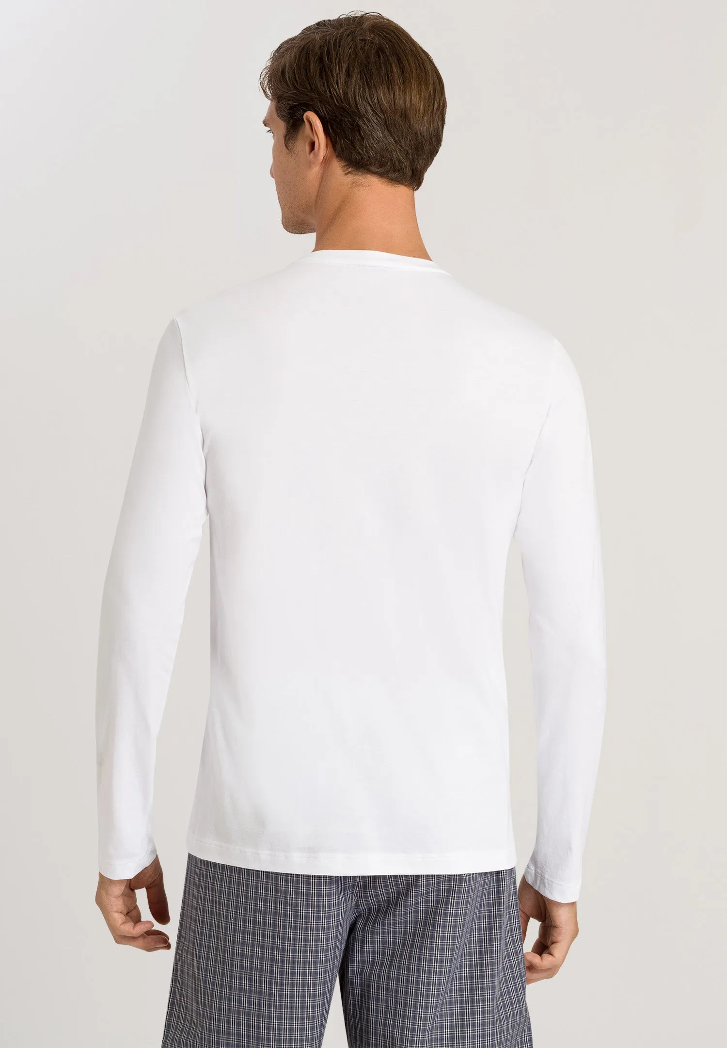 Living Shirts Cotton Crew Neck Top | White 75053-101