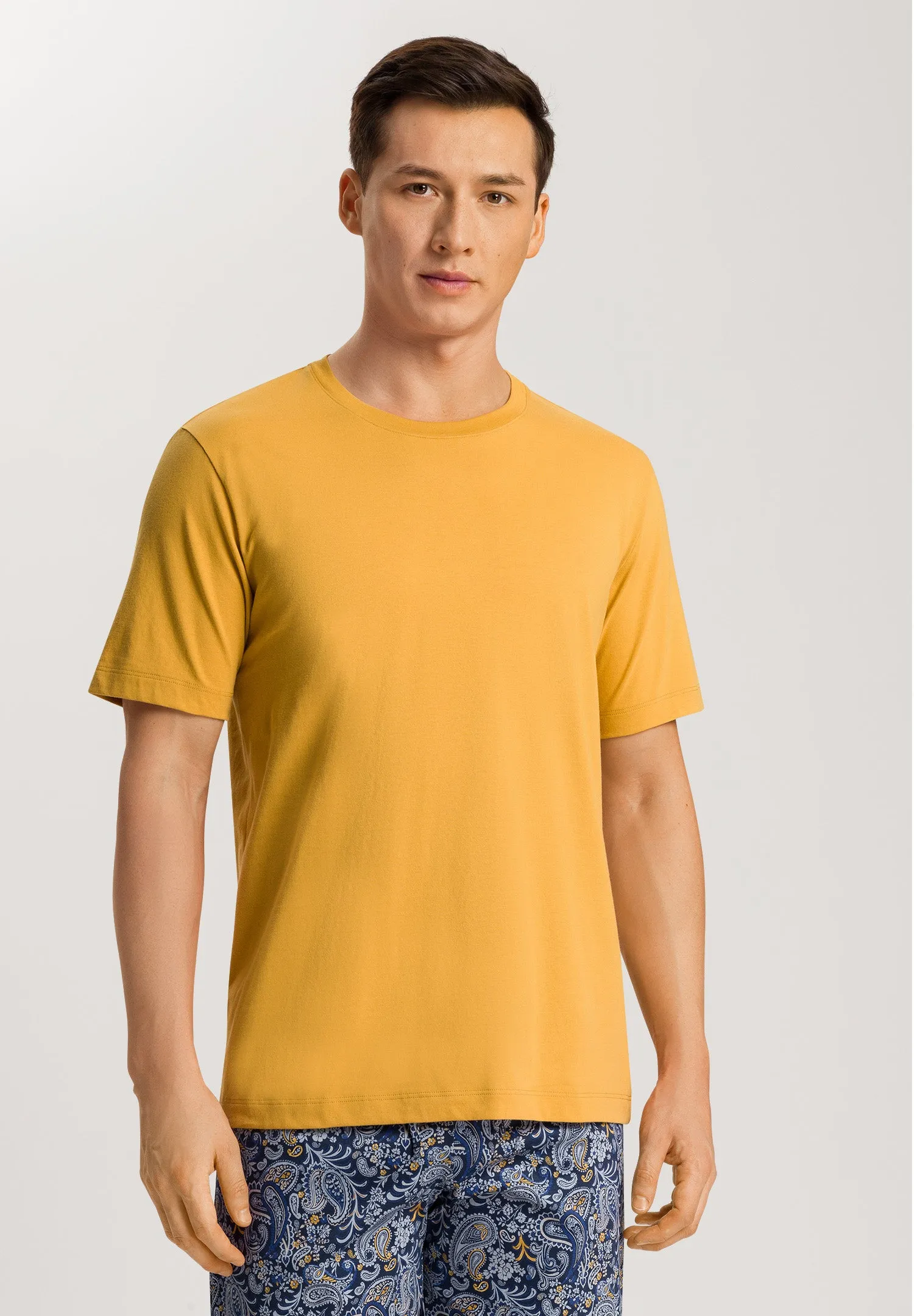 Living Shirts Jersey Cotton Crew Neck T-Shirt | Amber 75050-2268