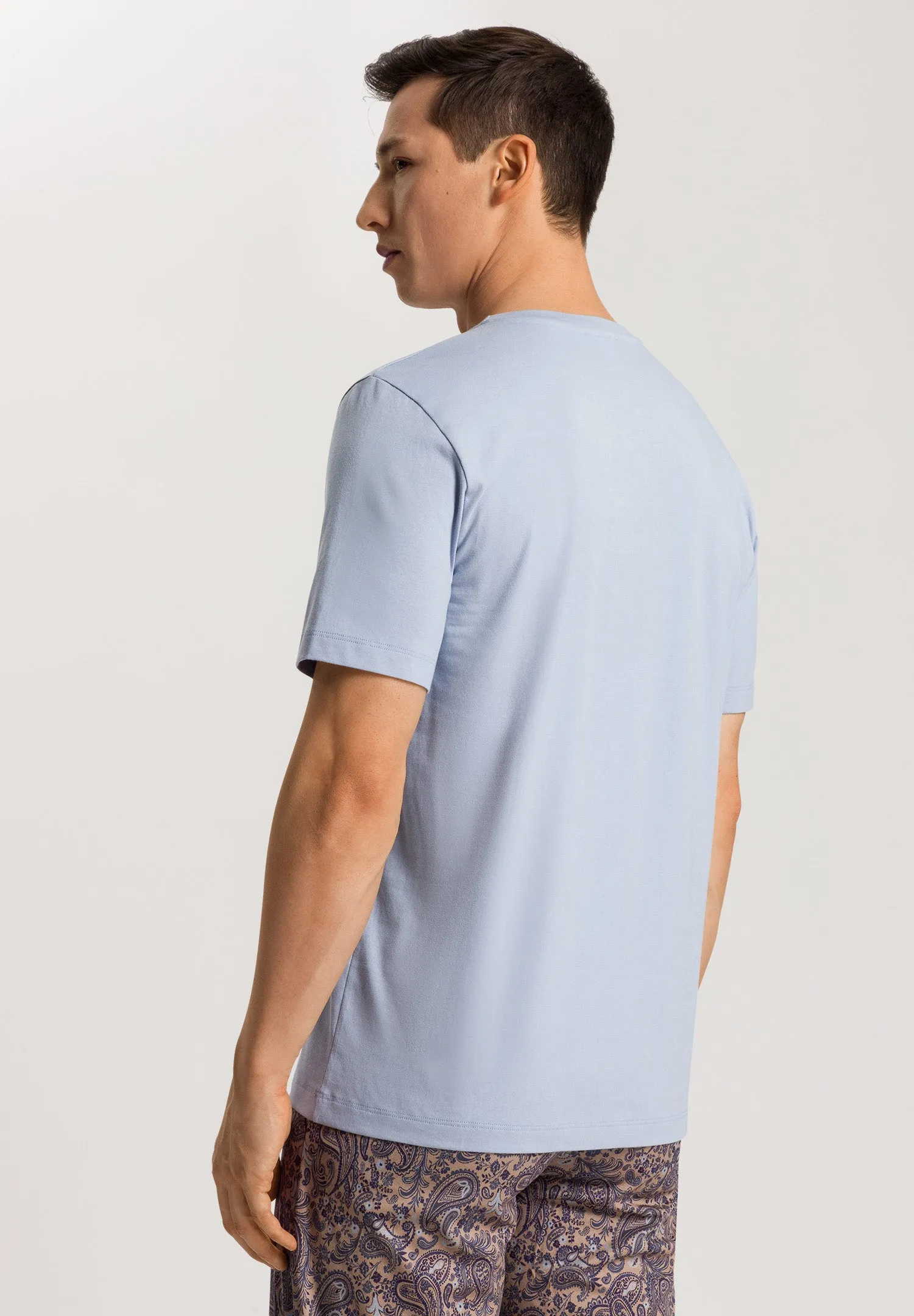 Living Shirts Jersey Cotton Crew Neck T-Shirt | Blue Dye 75050-2532