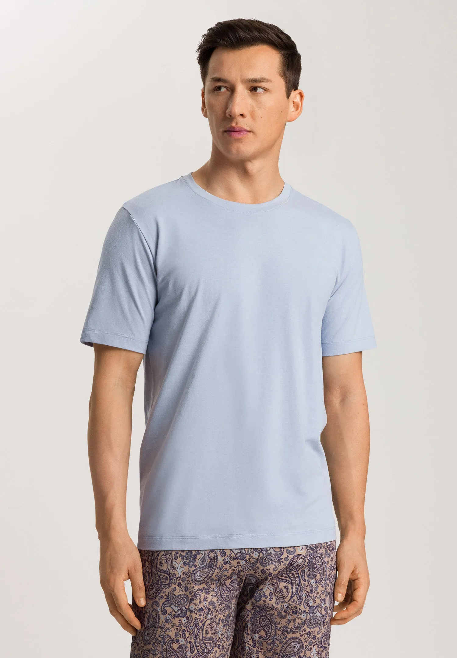 Living Shirts Jersey Cotton Crew Neck T-Shirt | Blue Dye 75050-2532