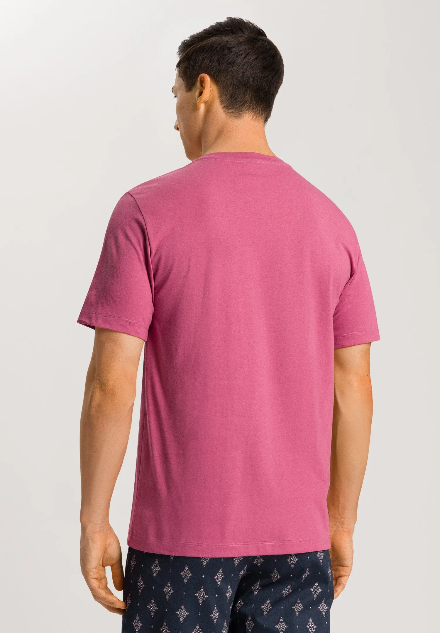 Living Shirts Jersey Cotton Crew Neck T-Shirt | Rose Wine 75050-2414