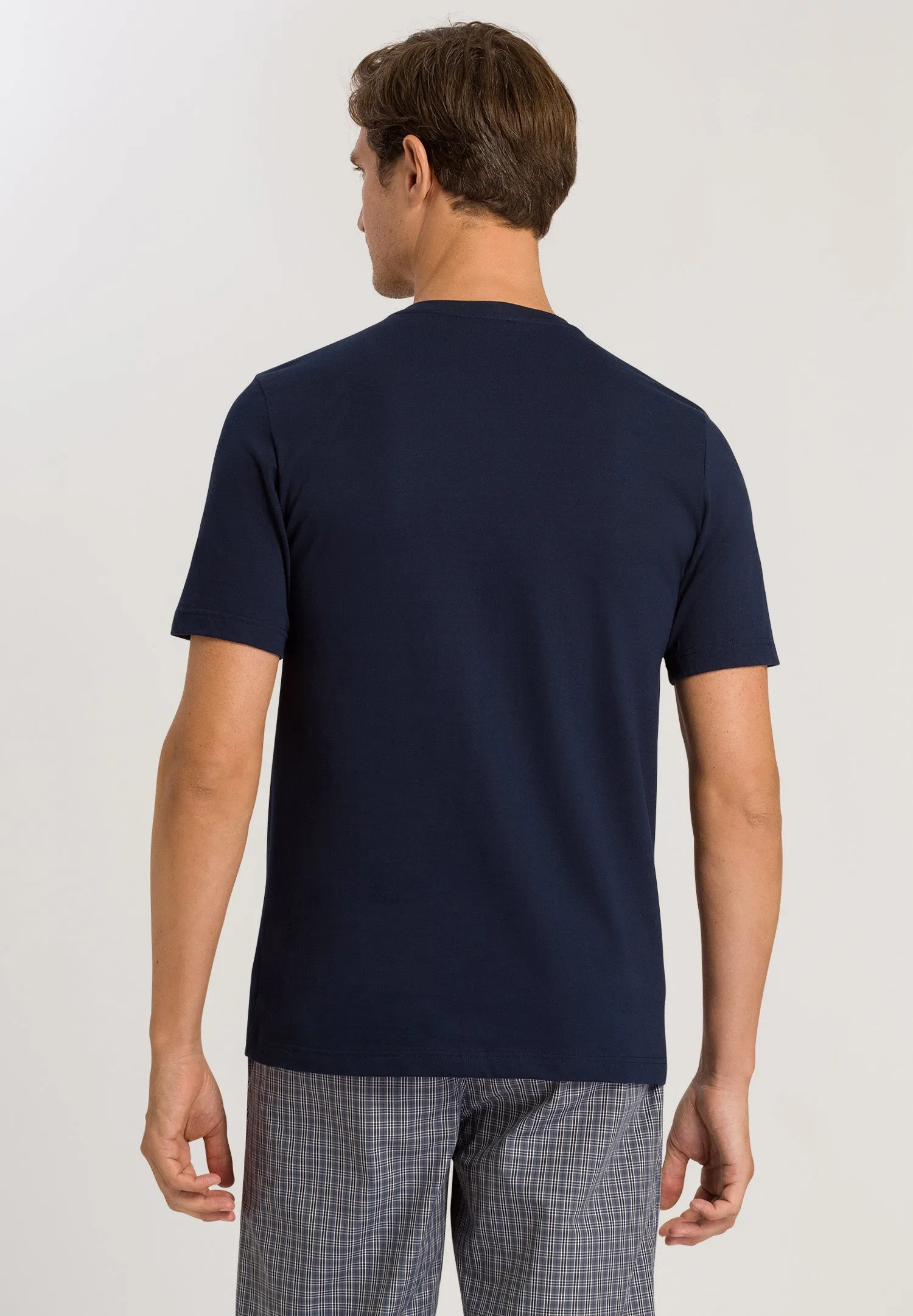 Living Shirts Jersey Cotton V-Neck T-Shirt | Deep Navy 75051-1610