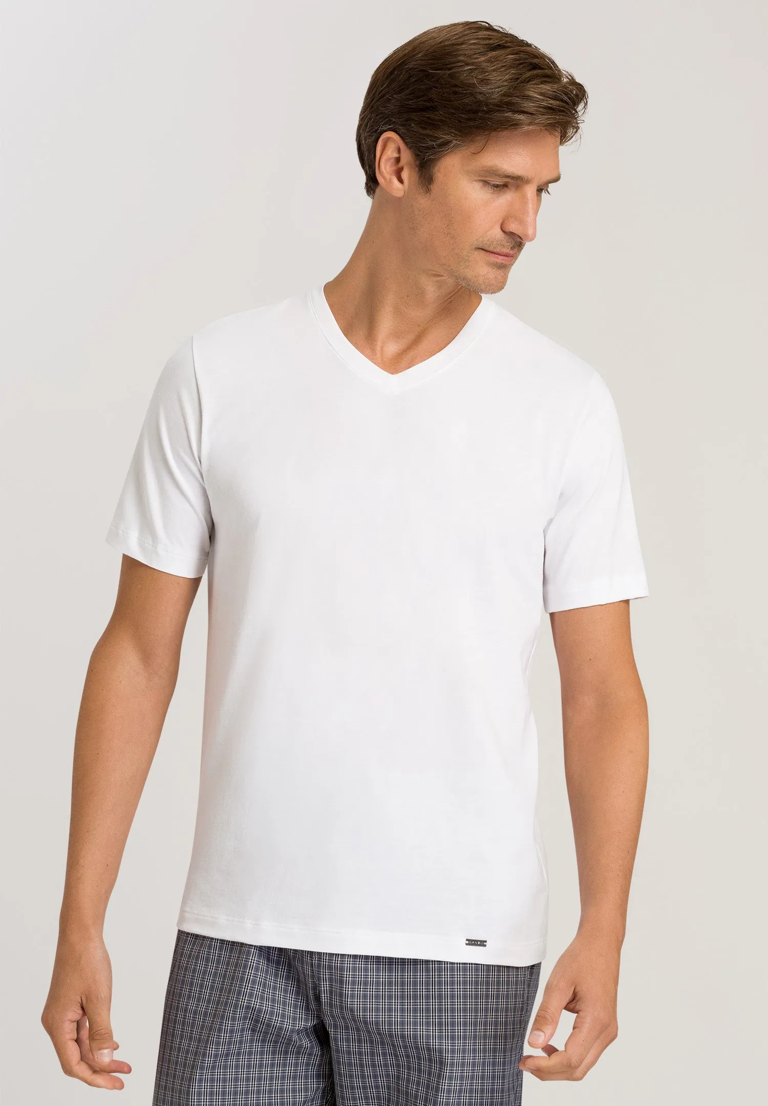 Living Shirts Jersey Cotton V-Neck T-Shirt | White 75051-101