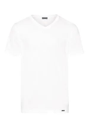 Living Shirts Jersey Cotton V-Neck T-Shirt | White 75051-101