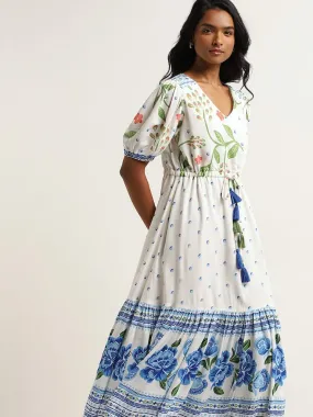 LOV White Floral Maxi Dress