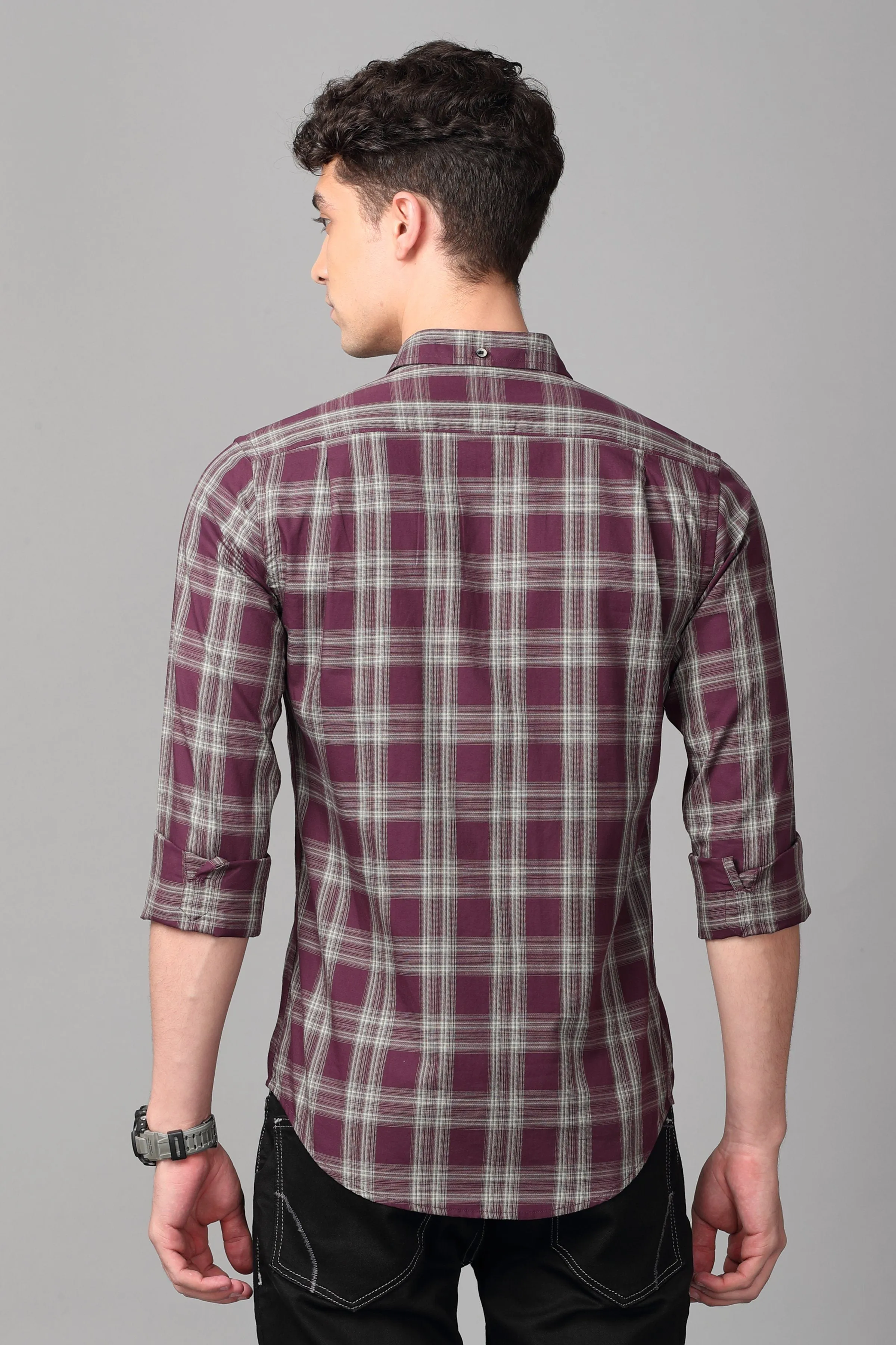 Maroon Checks Shirt