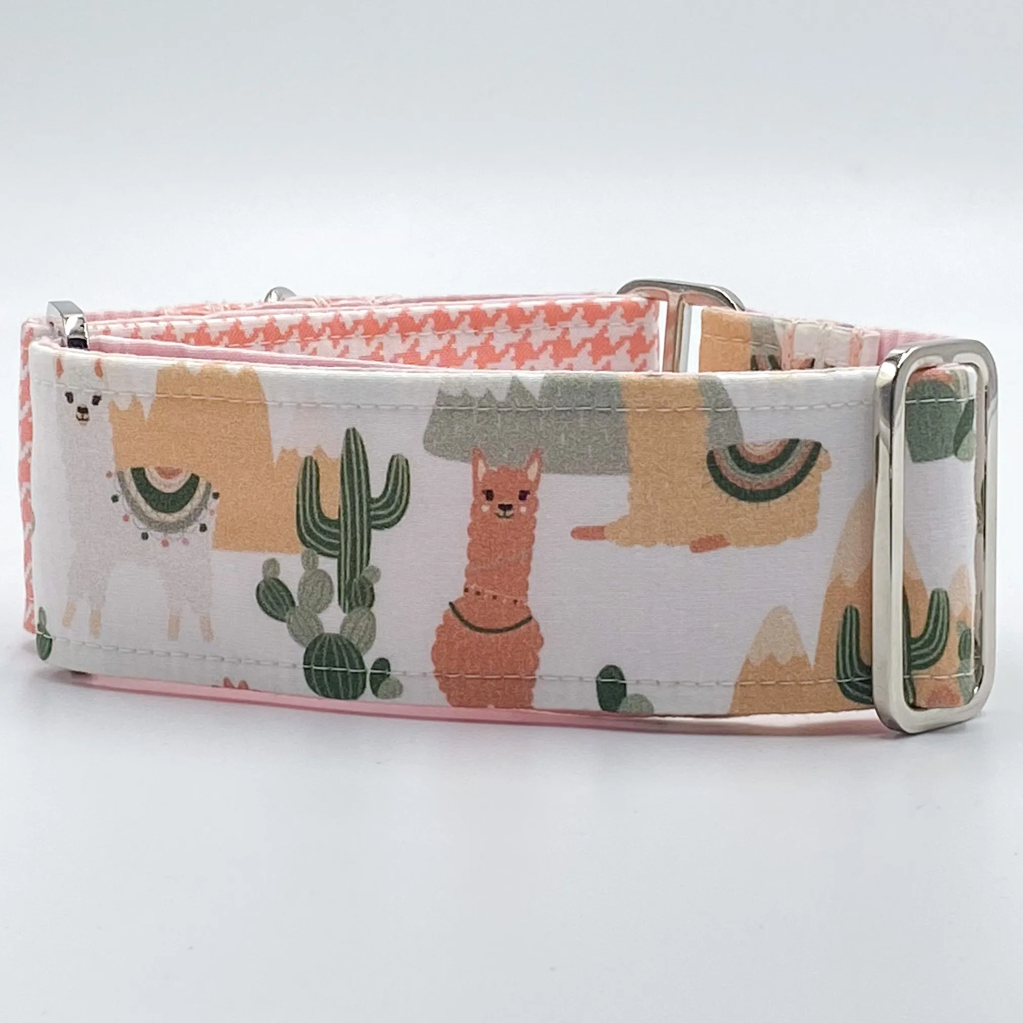 Martingale Collar - Peachy Llama Love Martingale Collar