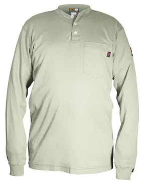 MCR Safety FR Long Sleeve Henley Tan L